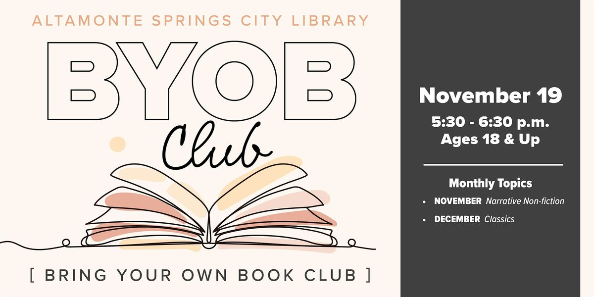 BYOB Club (Bring Your Own Book Club)