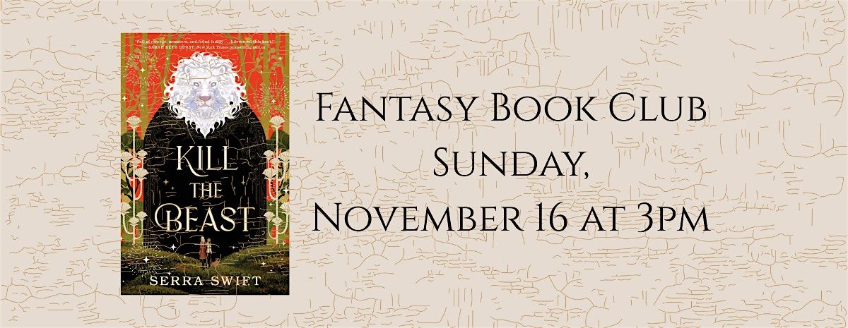 Fantasy Book Club - K*ll the Beast