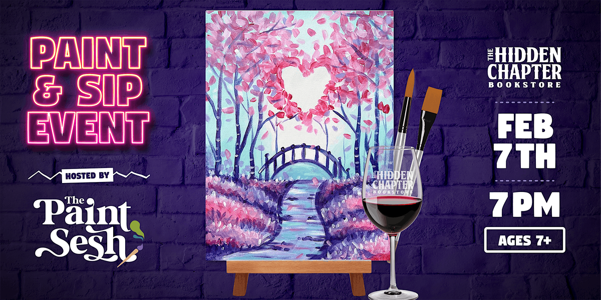 Valentines Paint & Sip Painting Event in Fort Thomas, KY \u2013 \u201cLovers Bridge\u201d