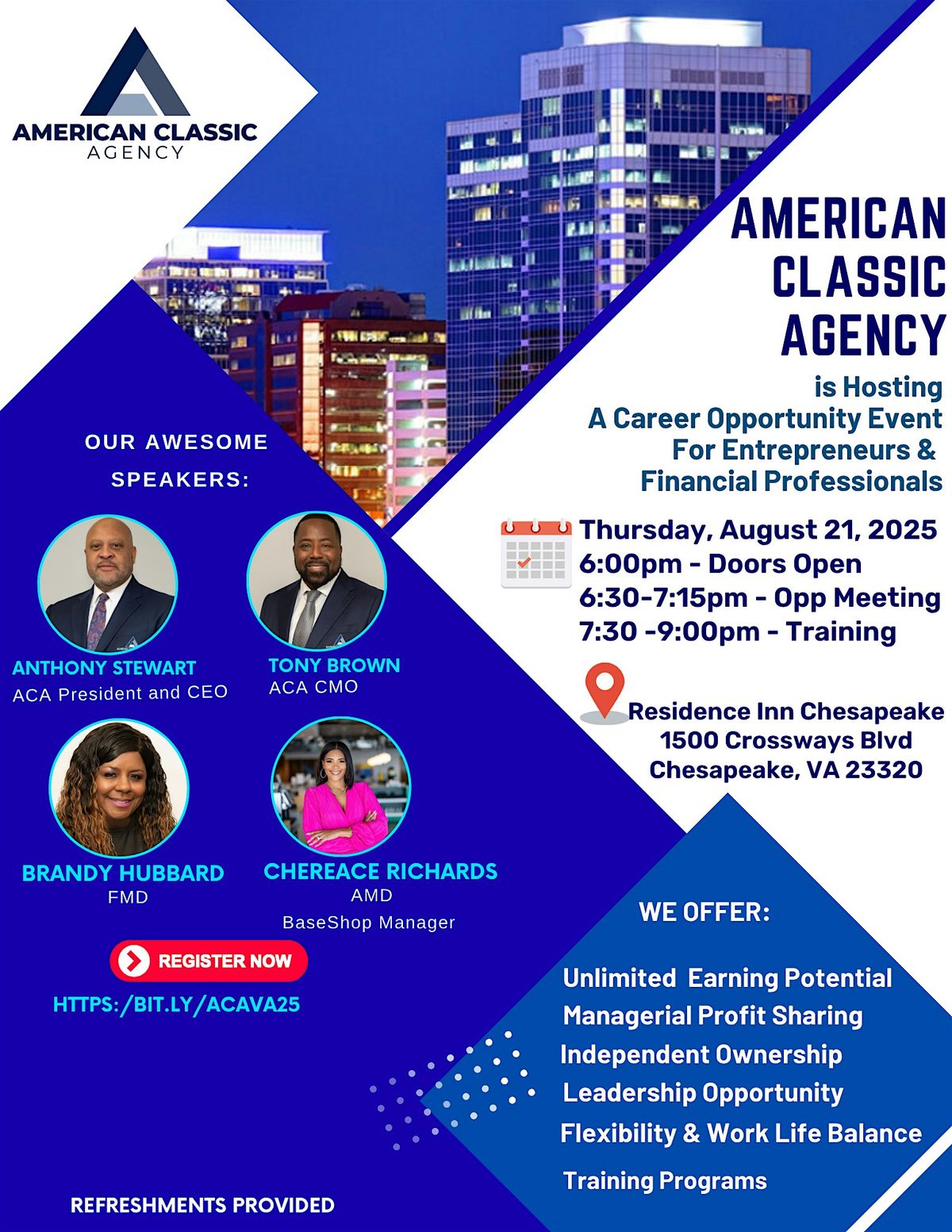 Free ACA Opportunity Meeting Hampton Roads Virgina