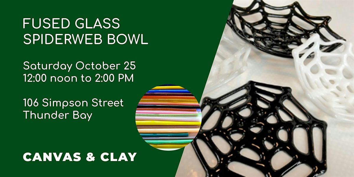 Fused Glass Spiderweb Bowl
