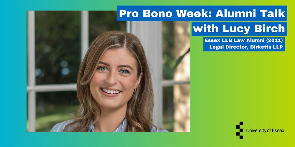Pro Bono Week: Alumni Talk with Lucy Birch