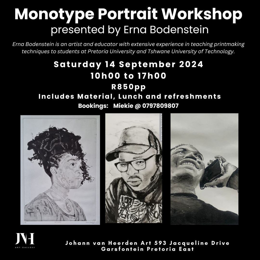 Monotype Portrait Workshop by Erna Bodenstein