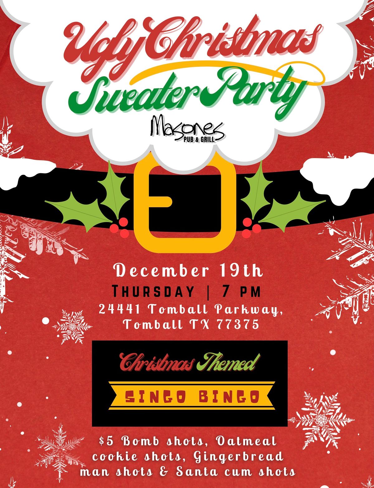 Ugly Sweater Singo Bingo! \ud83c\udf84 \ud83c\udfb6 \ud83c\udf85 