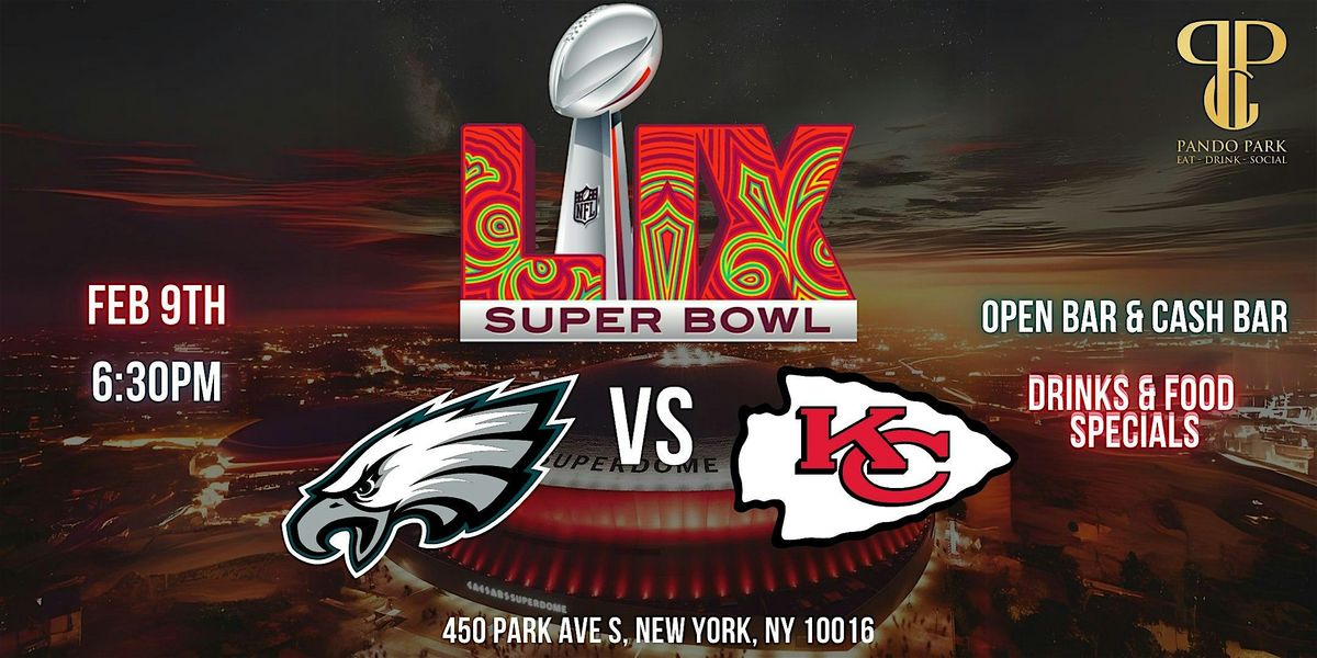 Pando Park Presents NYC's SUPER BOWL 2025 Party and Viewing