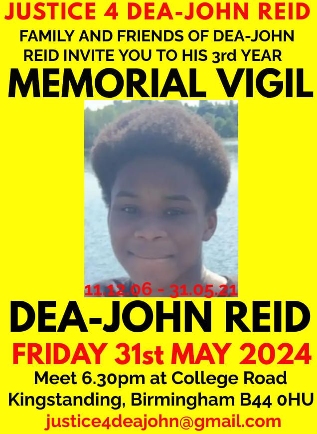 Save the date: 31st May DEA-JOHN REID MEMORIAL