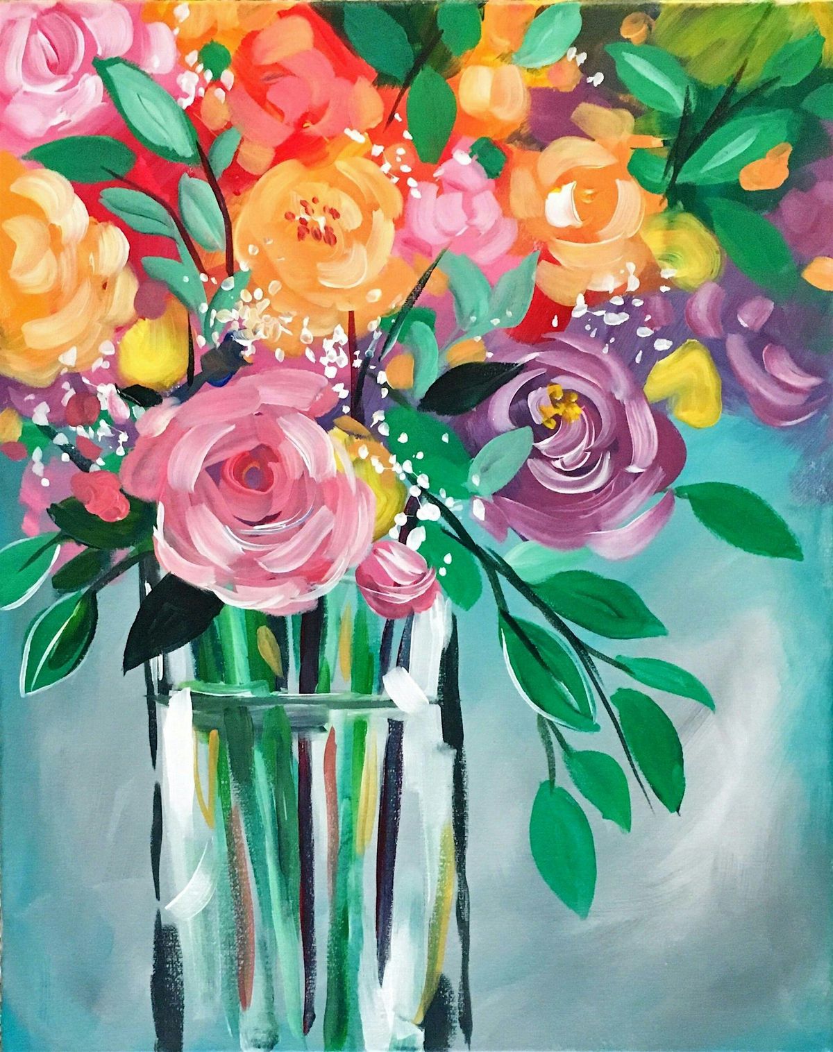 Paint Night : \u201cBright Bouquet\u201c