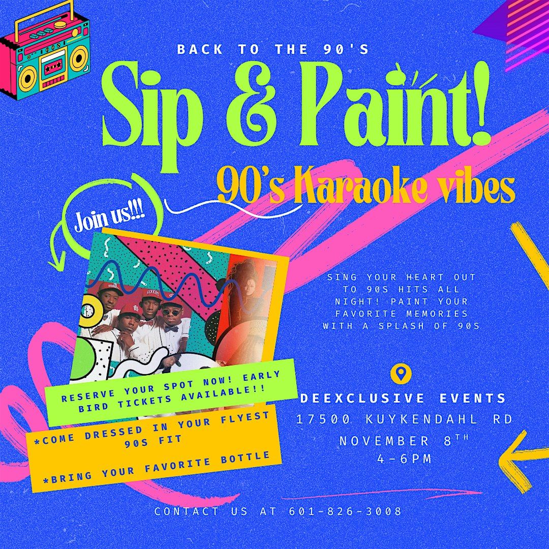 90\u2019s Sip & Paint