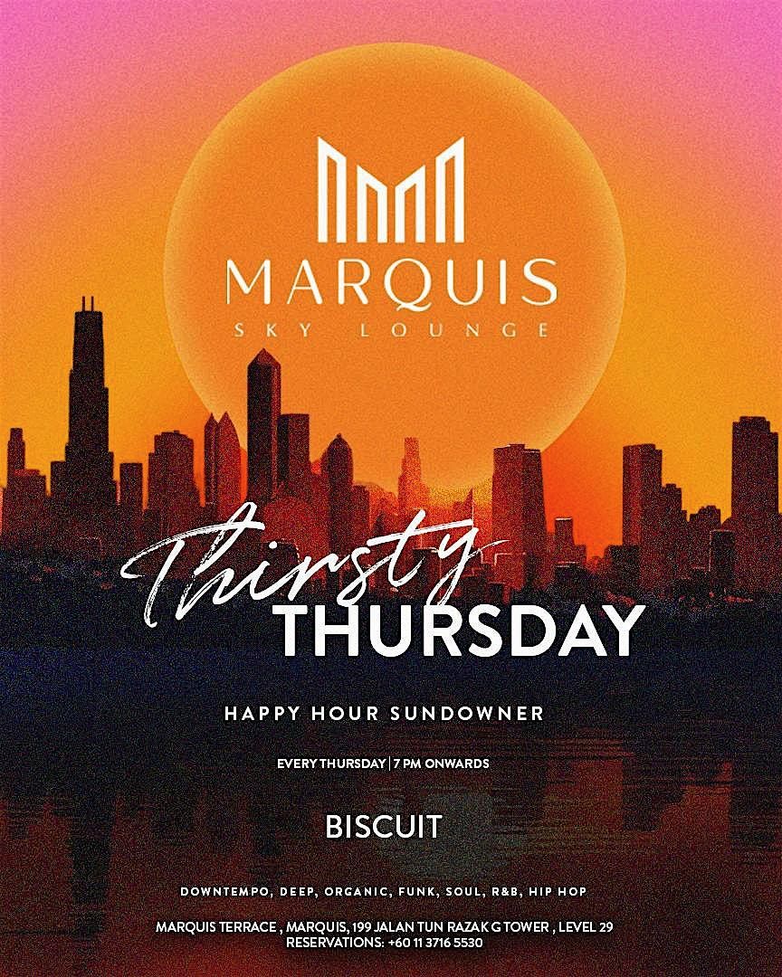 Thirsty Thursdays Happy Hour Sundowner at Marquis Terrace