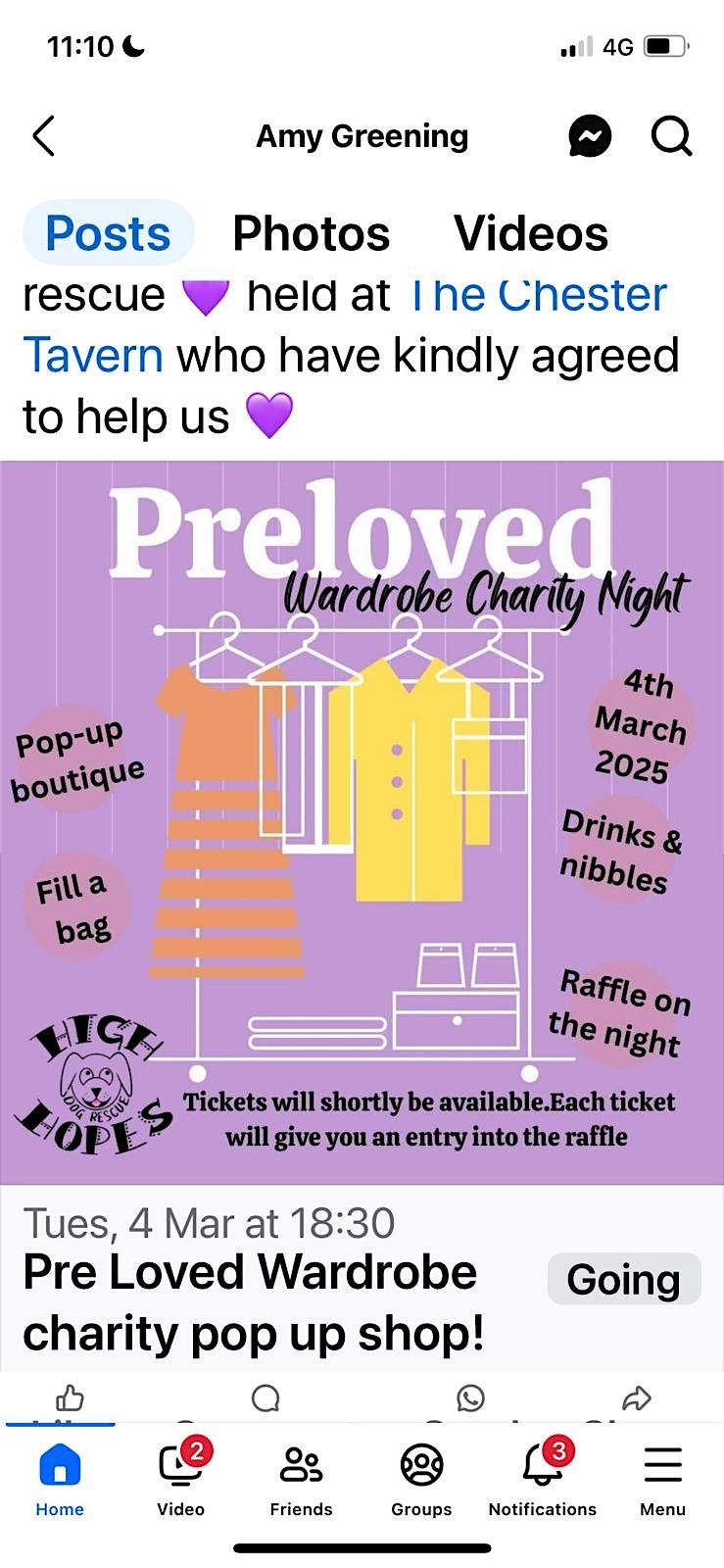 Pre Loved Wardrobe Charity Night