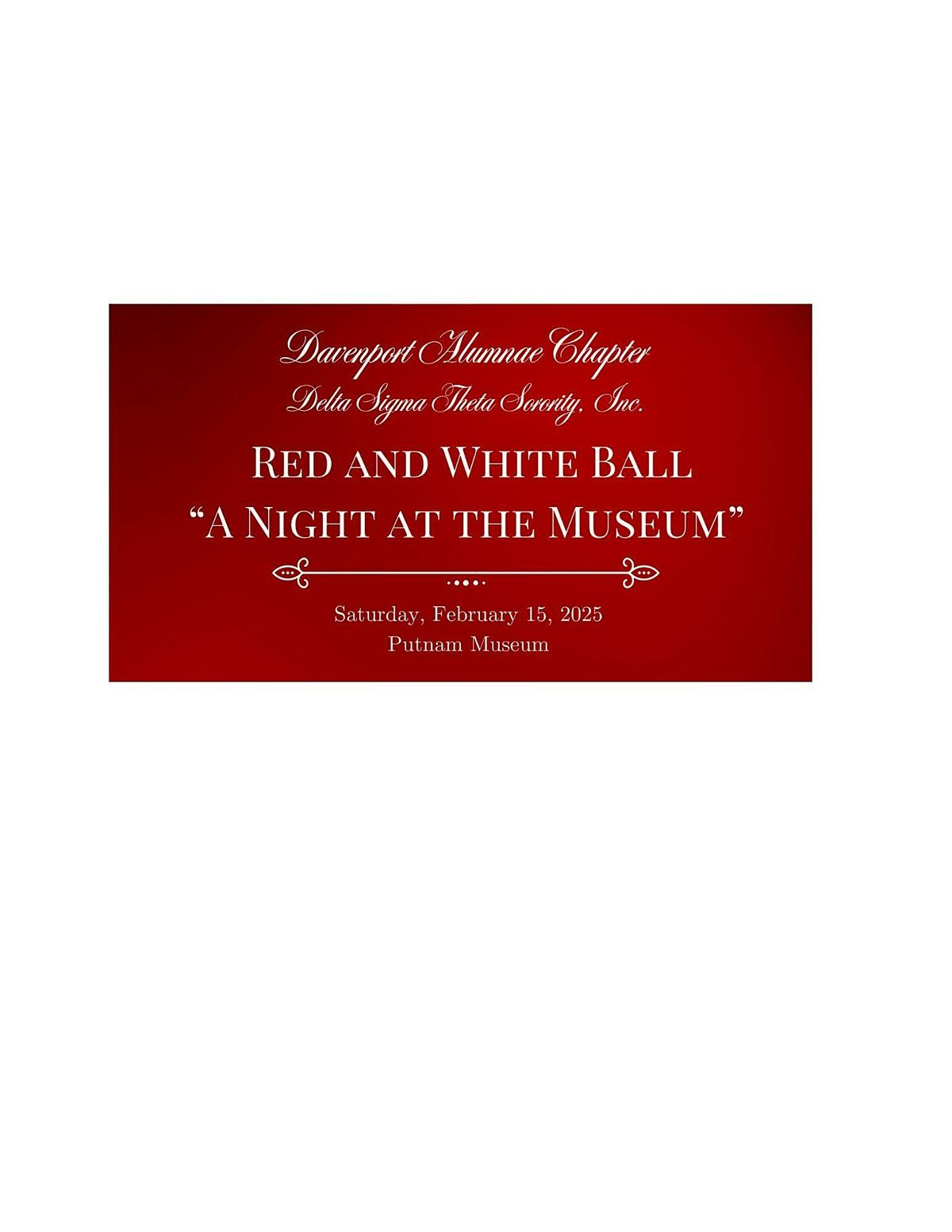 Davenport Alumnae Chapter Red & White Ball 2025 -A Night at The Museum