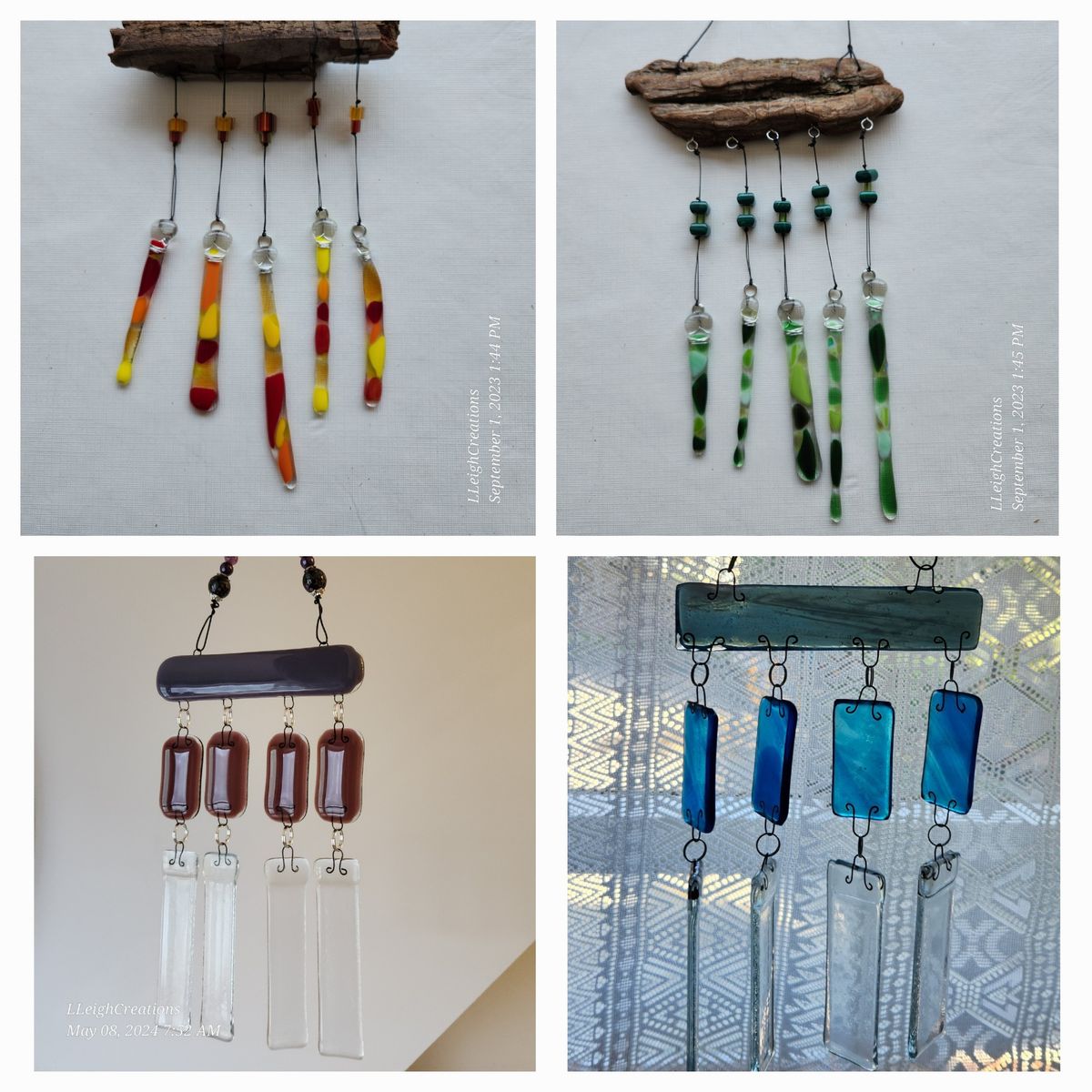 Fused Glass Windchimes