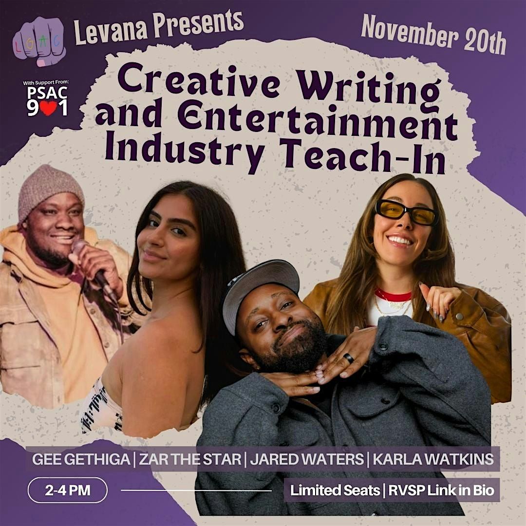 Levana's Creative Writing and Entertainment Work Teach-In