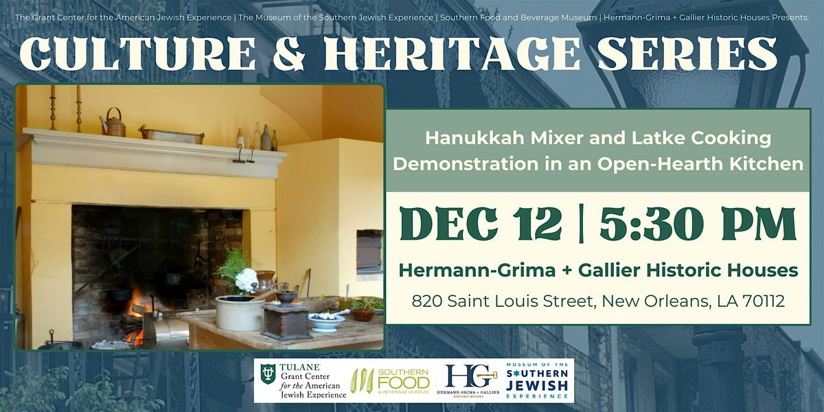 Hanukkah Mixer at Hermann-Grima House