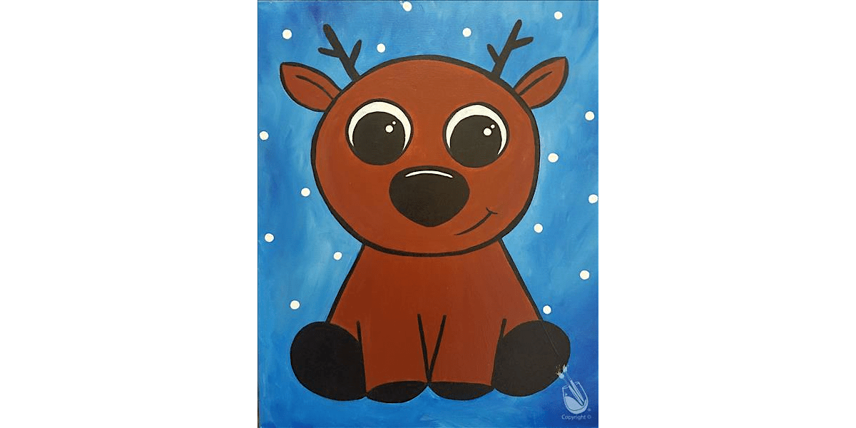 Adorable Baby Reindeer - Paint and Sip in Austin | Classpop!\u2122