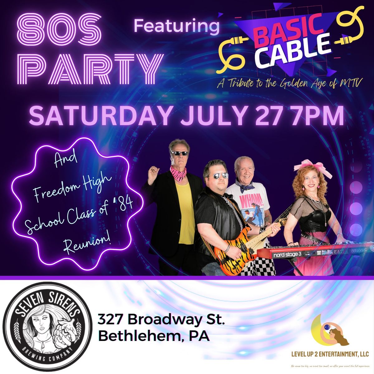 Basic Cable Invades the Lehigh Valley - Debut at Seven Sirens Brewing - Bethlehem!