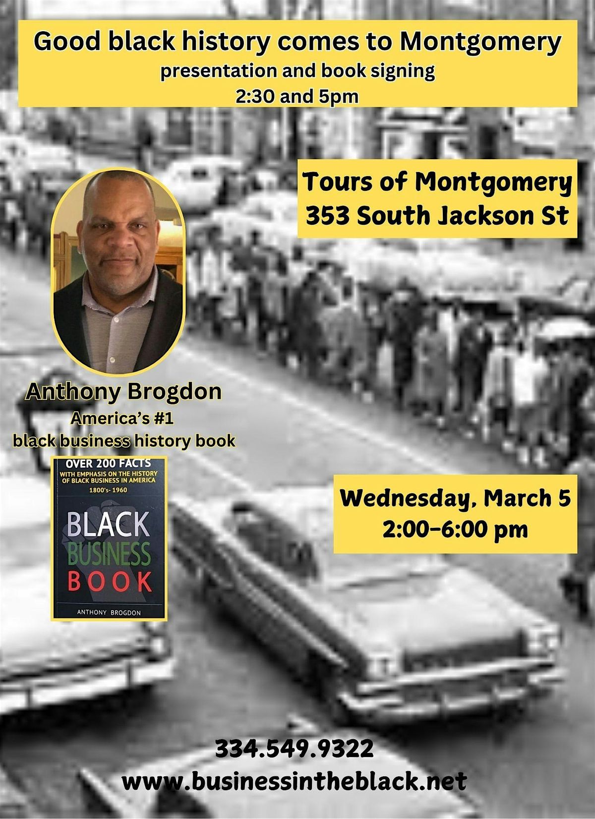 Good black history comes to Montgomery with author Anthony Brogdon