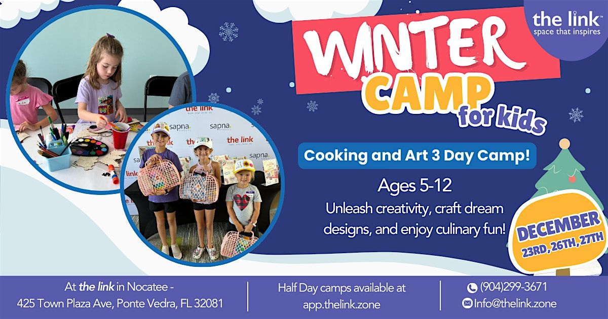 Winter Break Camp for Kids - Cooking and Art 3-Day Camp