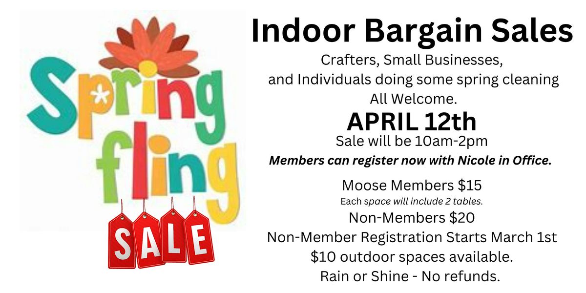 Indoor Bargain Sale