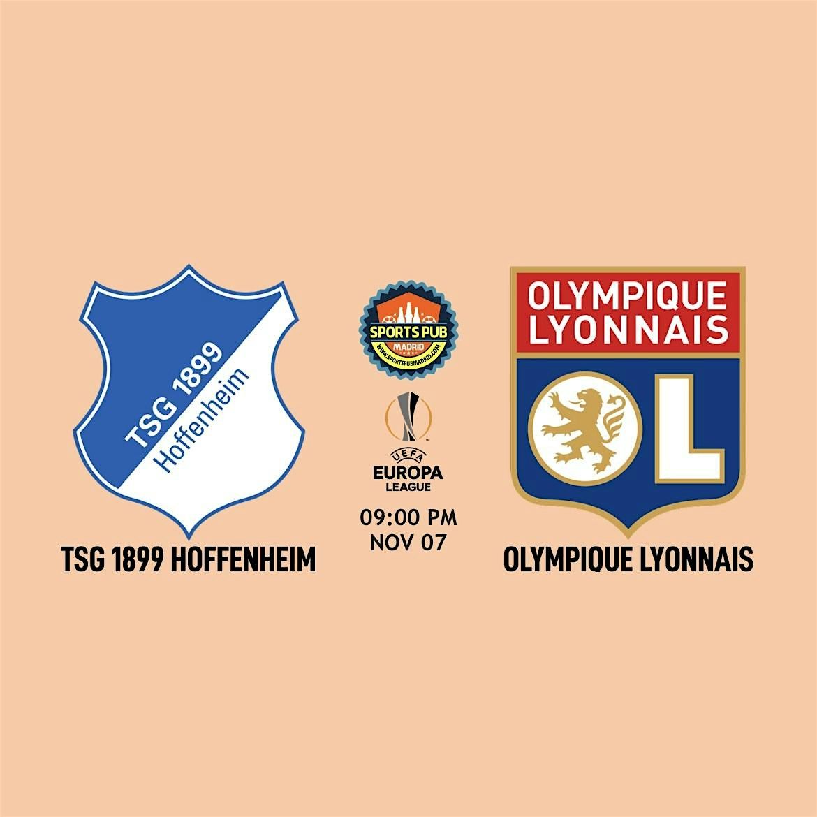 Hoffenheim v Olympique Lyonnais [Europa Lg] - Malasa\u00f1a | Sports Pub Madrid