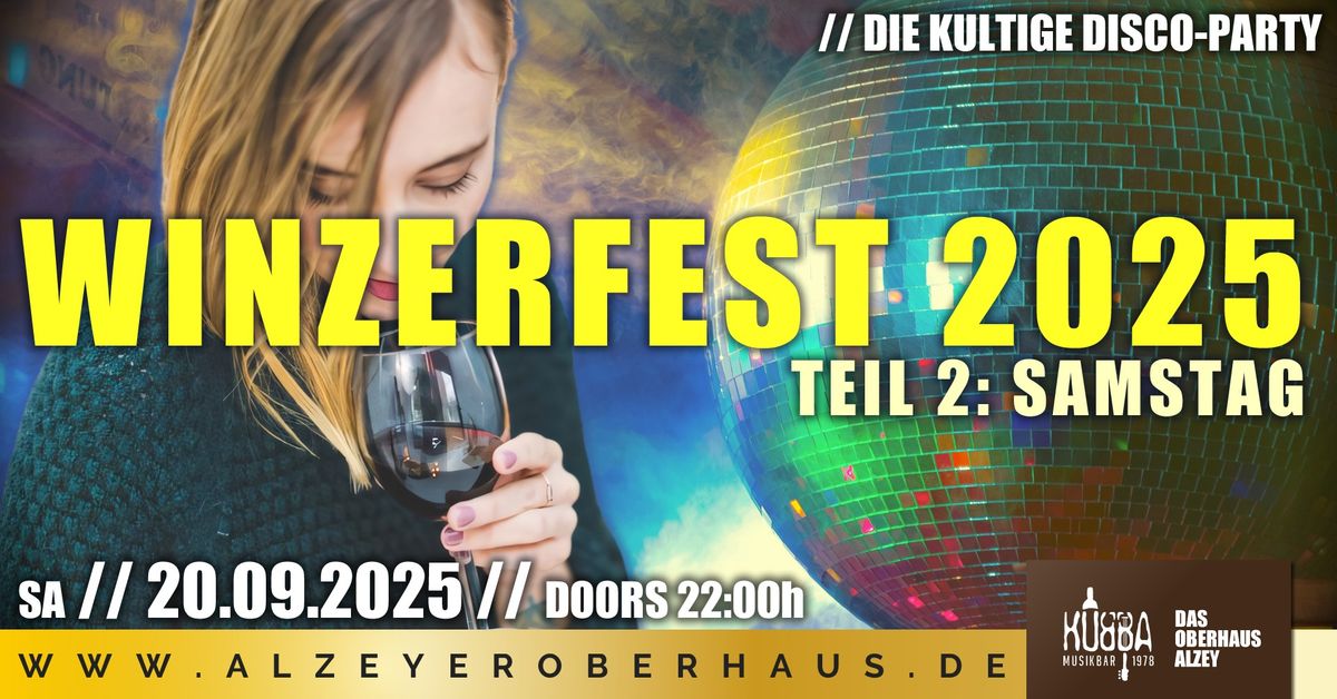 Alzeyer Winzerfest 2025 | Samstagnacht-Disco