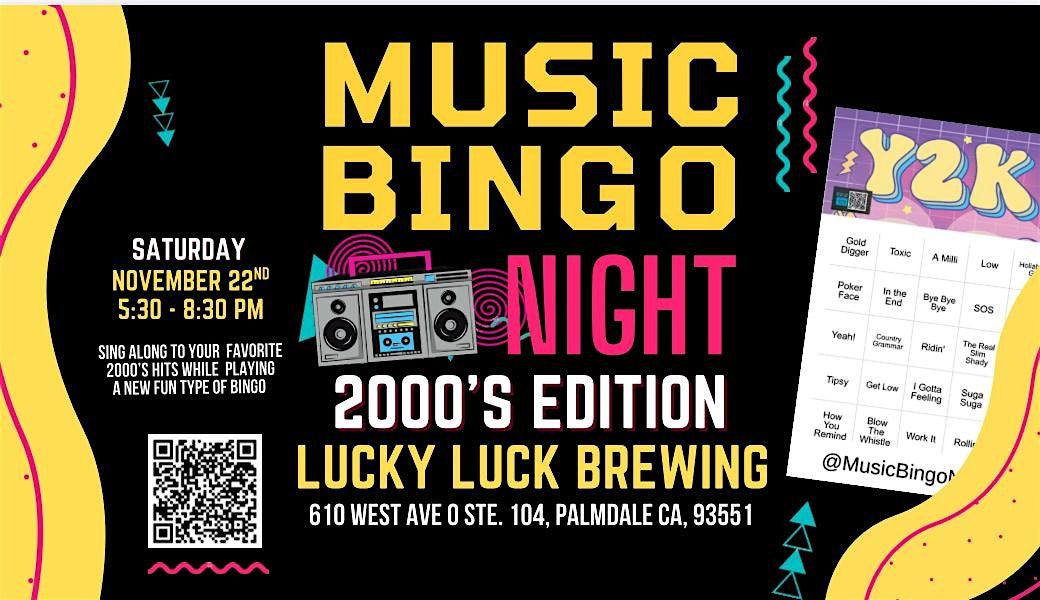 2000\u2019s Music Bingo Night @ Lucky Luke Brewing Palmdale