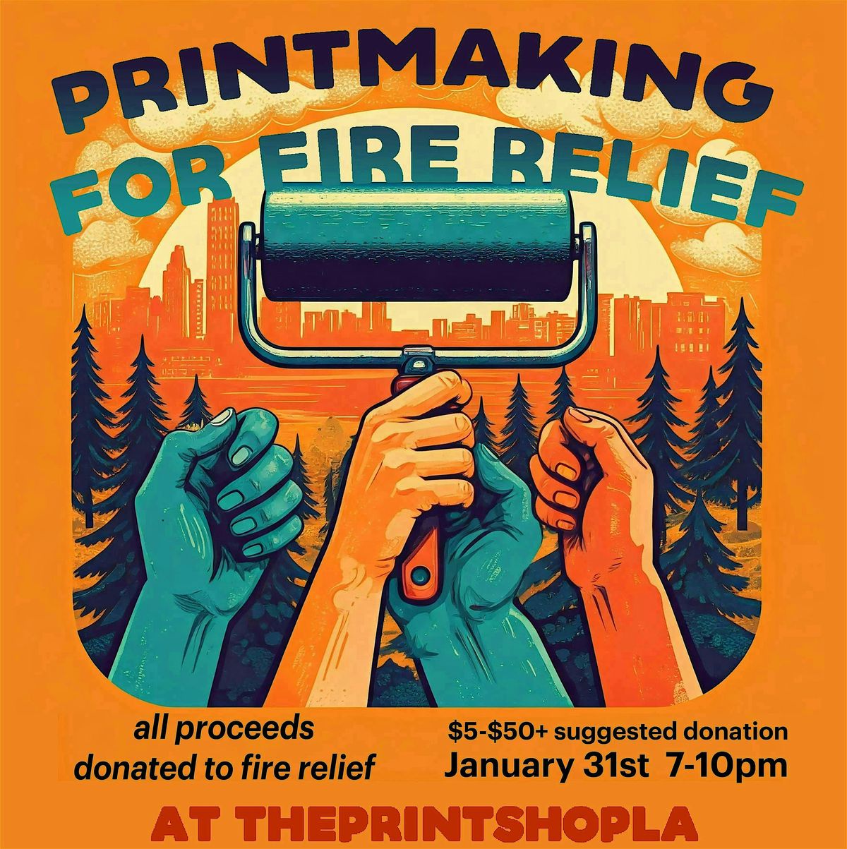 Printmaking for Fire Relief