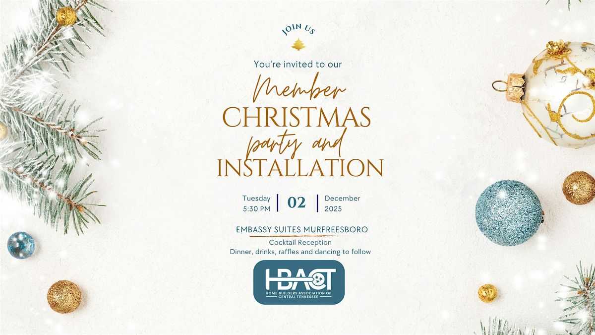 HBACT Christmas Party & Installation - MEMBERS ONLY (plus guest)