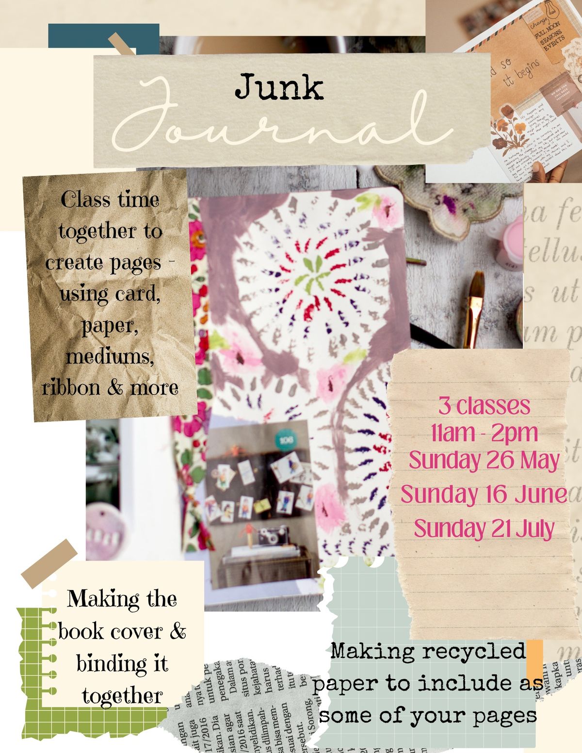 Junk Journaling with Creative Soul Sessions 3 part course