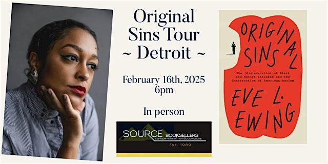 The Original Sins Tour with Eve L. Ewing  - Detroit