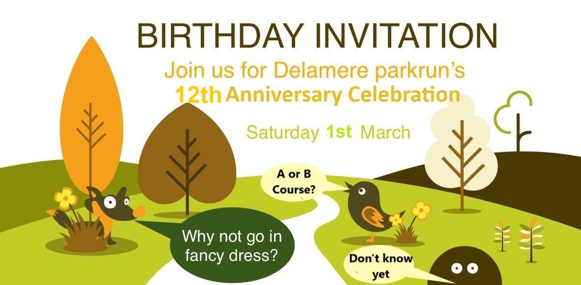 Delamere parkrun 12th Anniversary