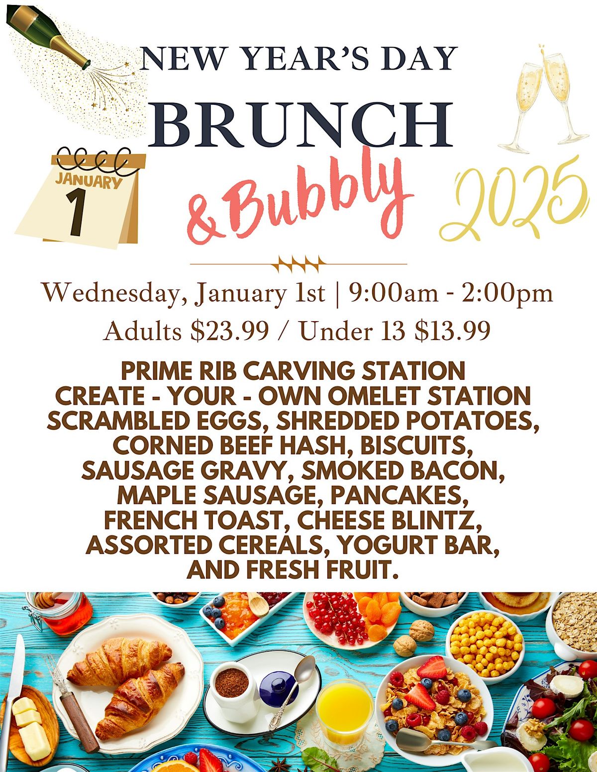 New Year's Day Brunch & Bubbly