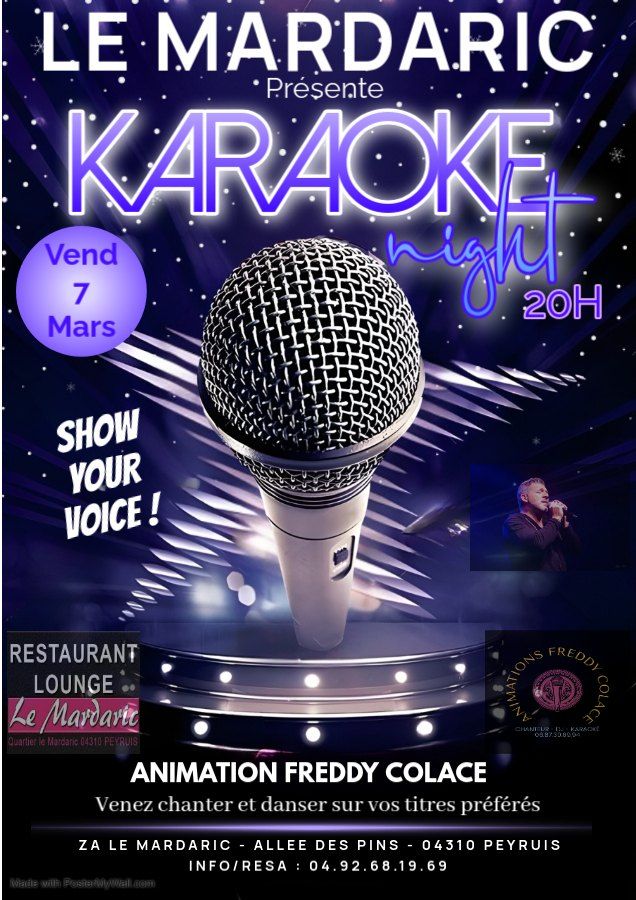 KARAOKE NIGHT LE MARDARIC A PEYRUIS