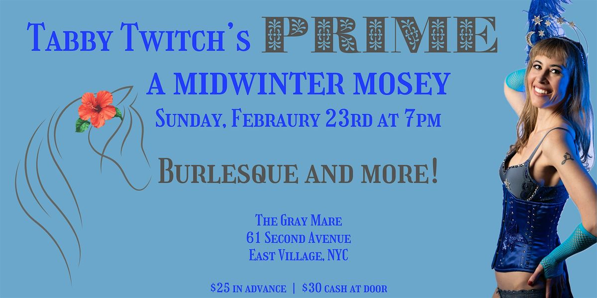 Tabby Twitch's PRIME: a midwinter mosey at The Gray Mare