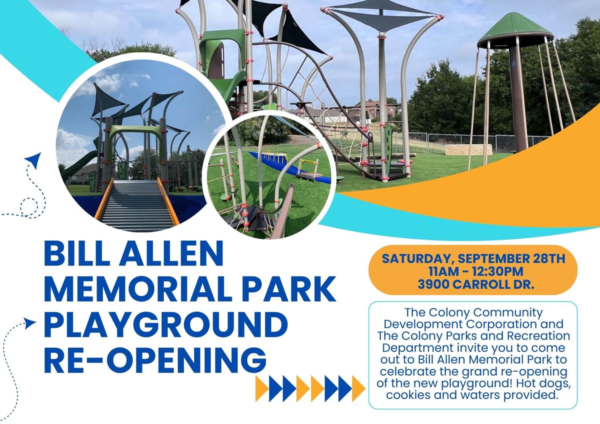 Bill Allen Memorial Park Playground Re-Opening