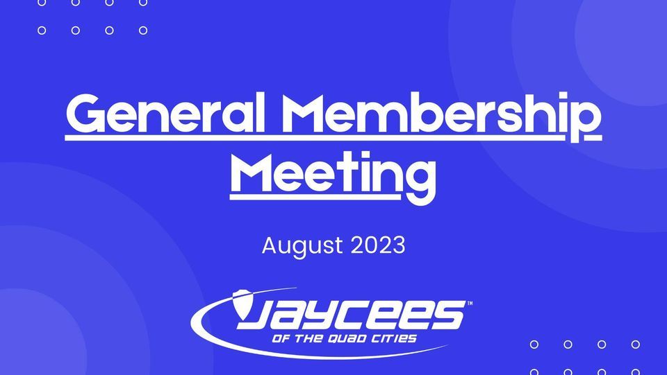 September General Membership Meeting 2023