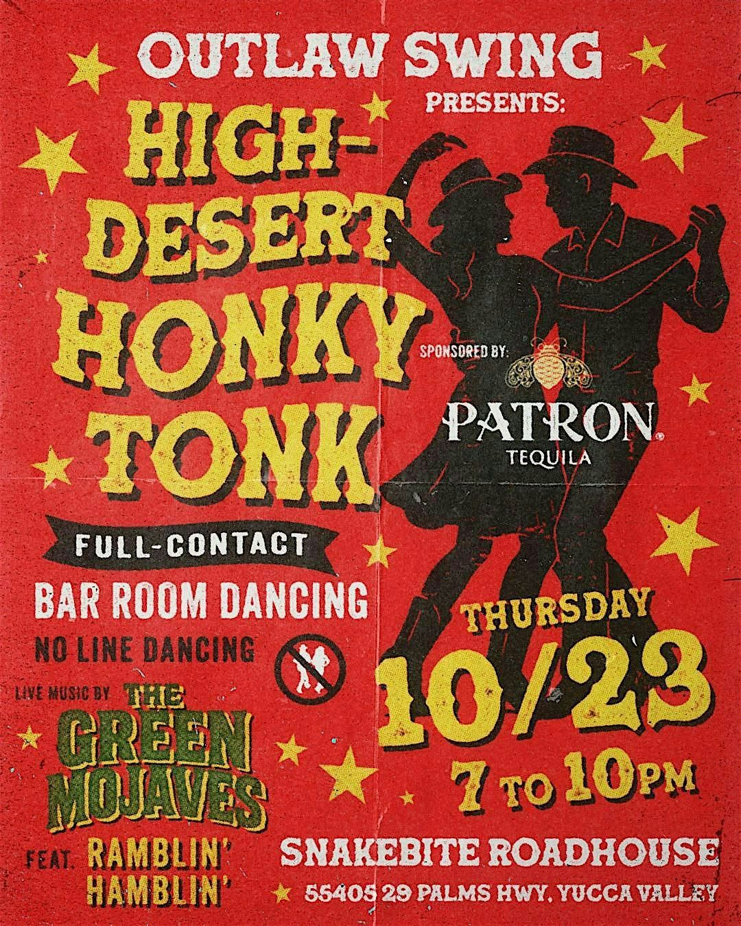 Snakebite Roadhouse  x Outlaw Swing presents: High-Desert Honky Tonk