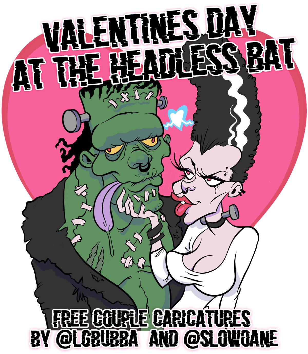 Valentines Day w\/ Free Caricatures at the Headless Bat