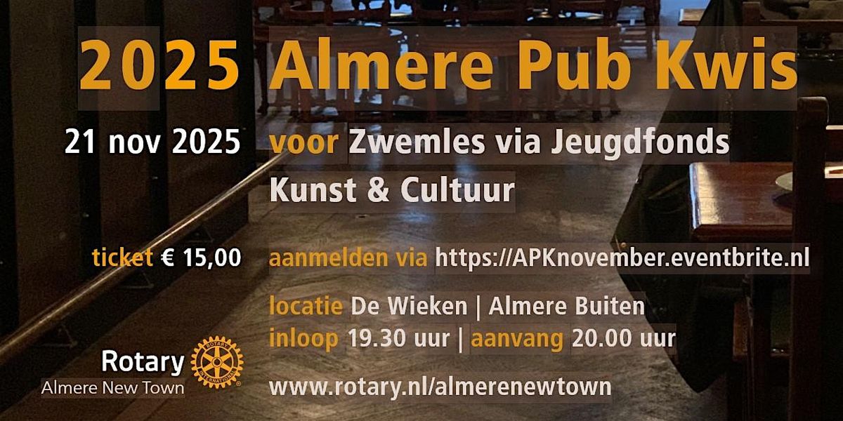 Almere Pub Kwis, de APK voor je kennis