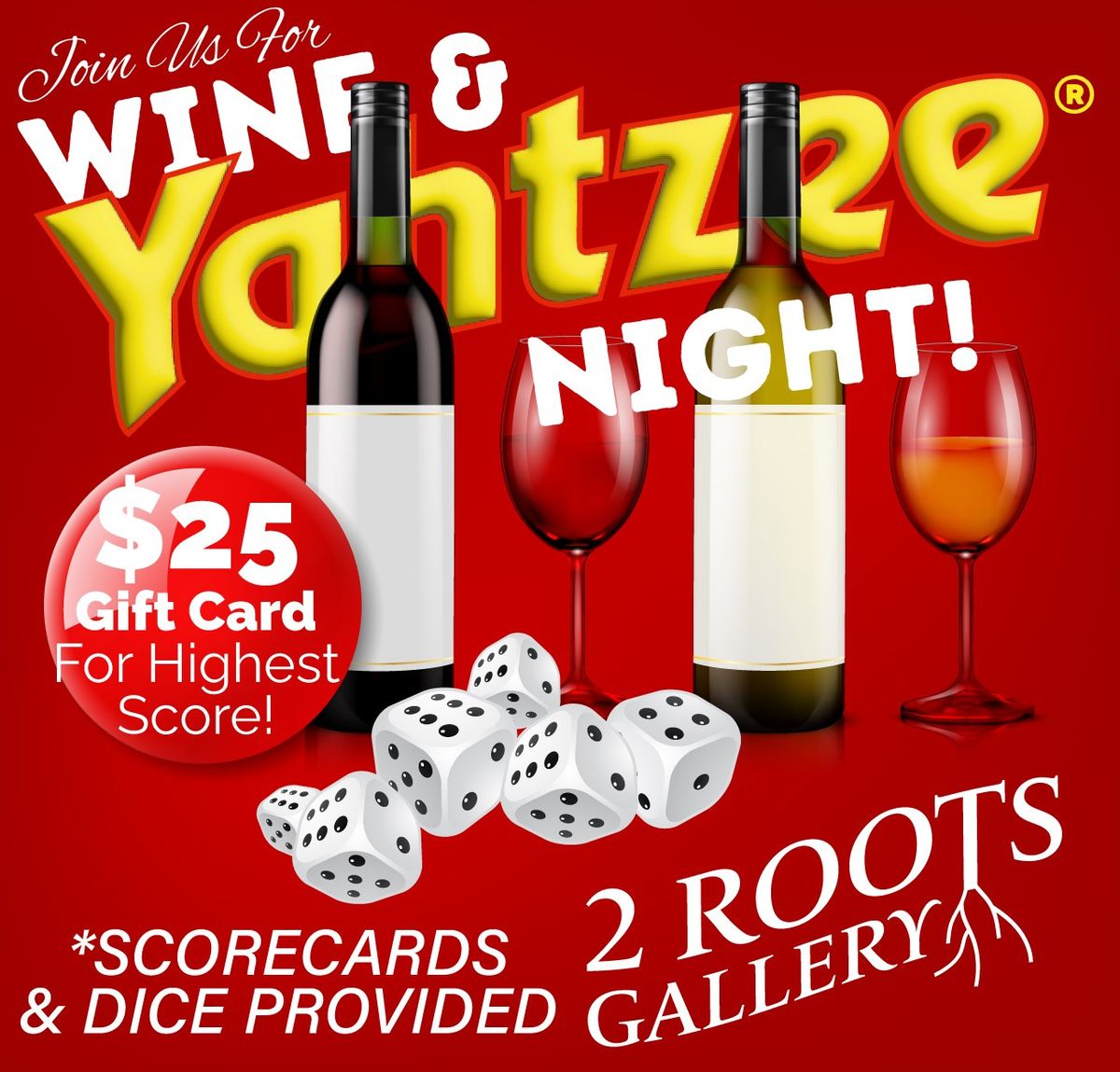 Yahtzee & Wine Night @ 2 Roots