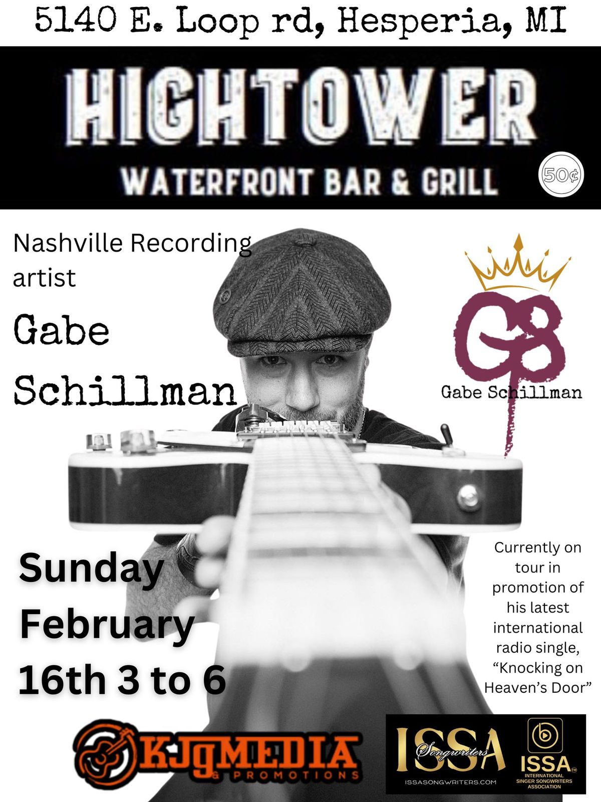 Hightower Waterfront Grill presents: Nashville recording artist Gabe Schillman