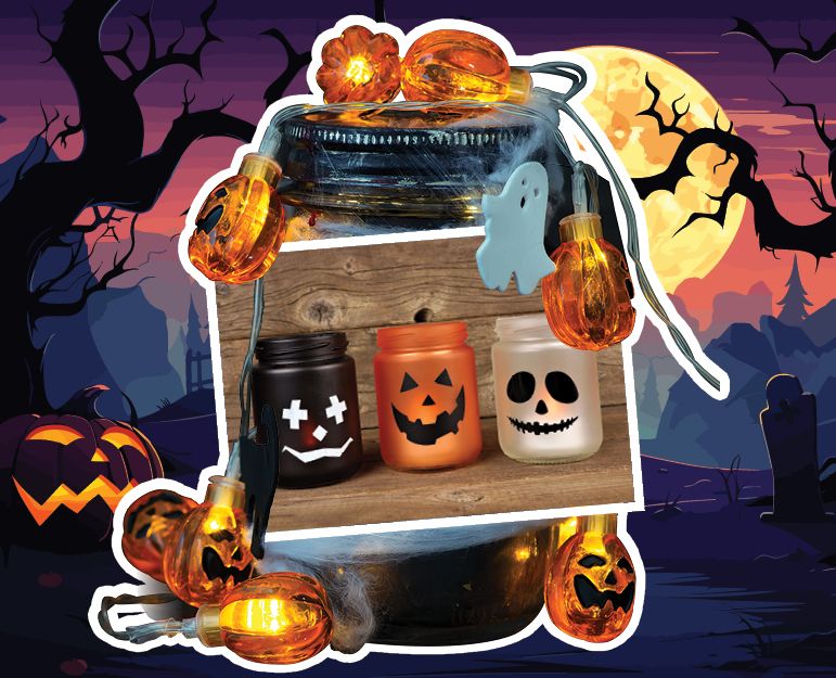 TeenTober Jack O' Lantern Jars