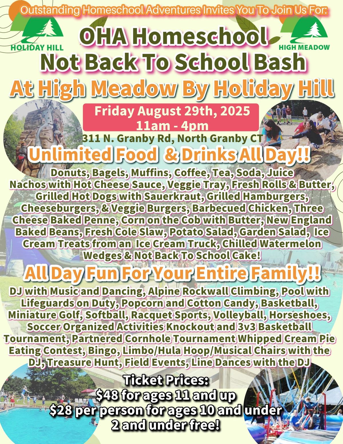 OHA Homeschool Not Back To School Bash 2025! 