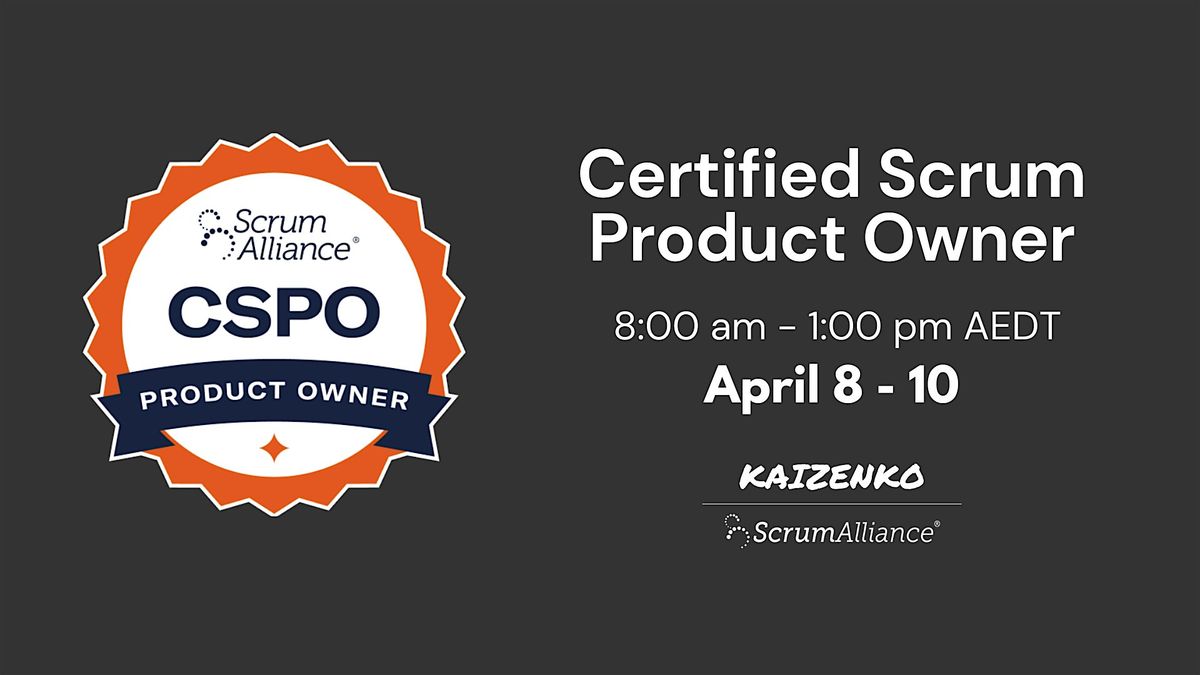 Certified Scrum Product Owner (CSPO) Training