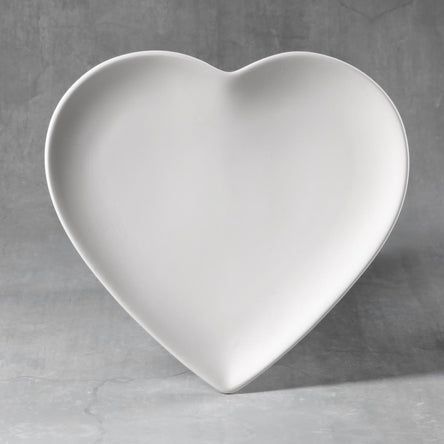 VALENTINES HEART PLATE TO BE GLAZED & FIRED! YOUR OWN DESIGN!