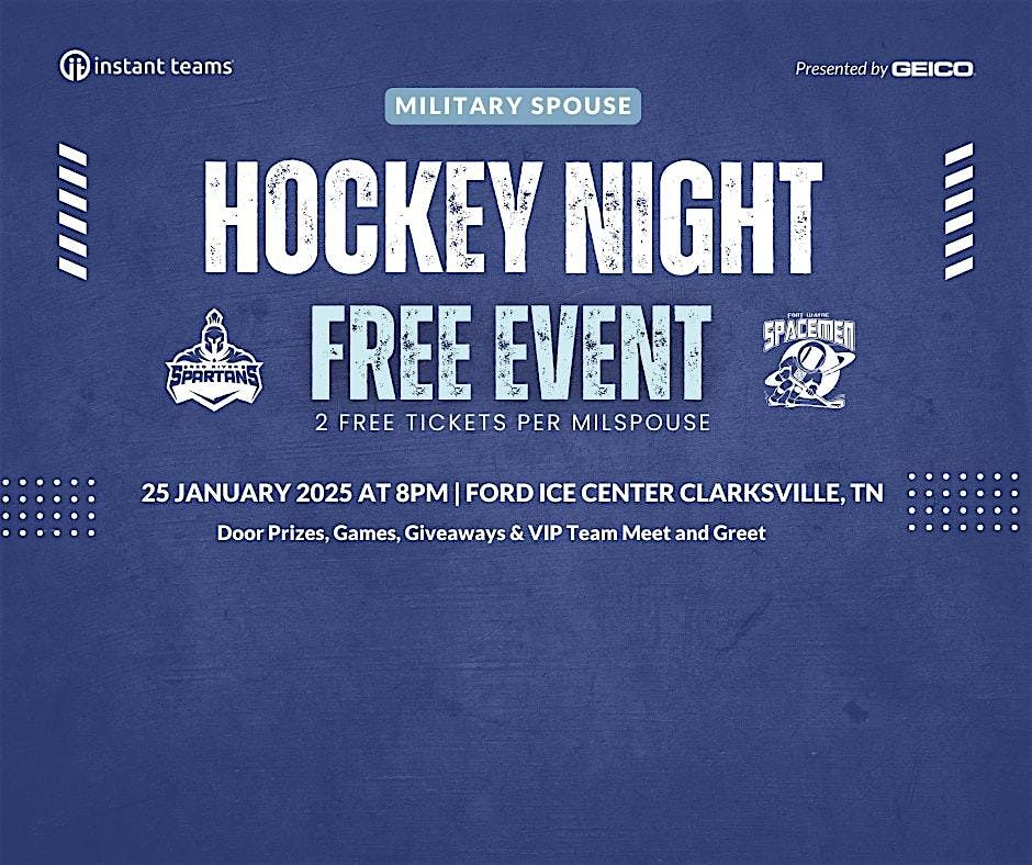 Military Spouse Hockey Night + VIP Meet and Greet