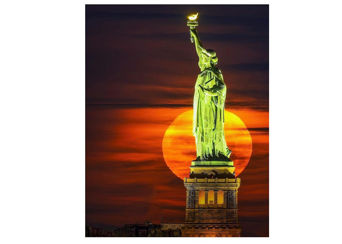 Shoot Full Moonset & Statue of Liberty!