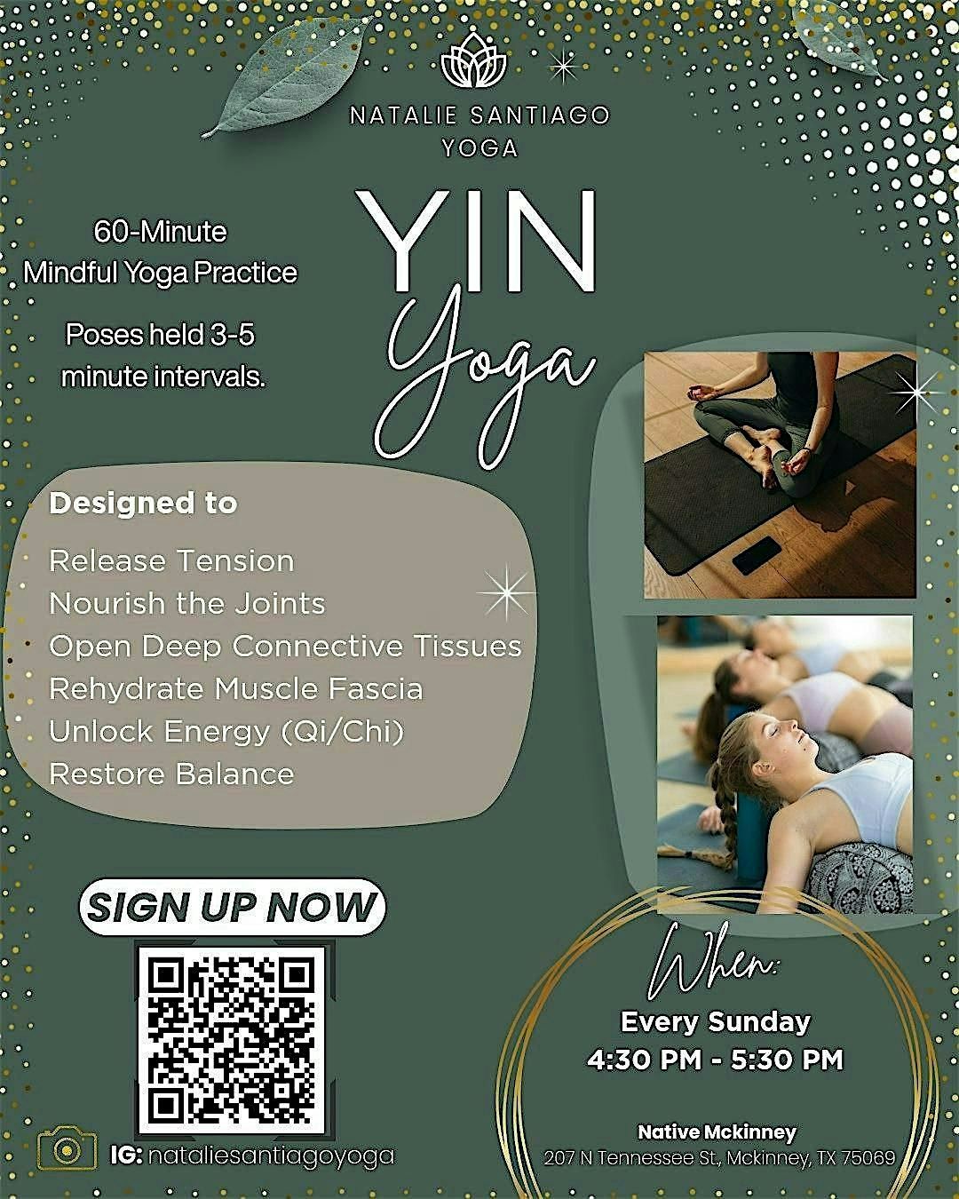 Yin Restorative Yoga in Downtown McKinney