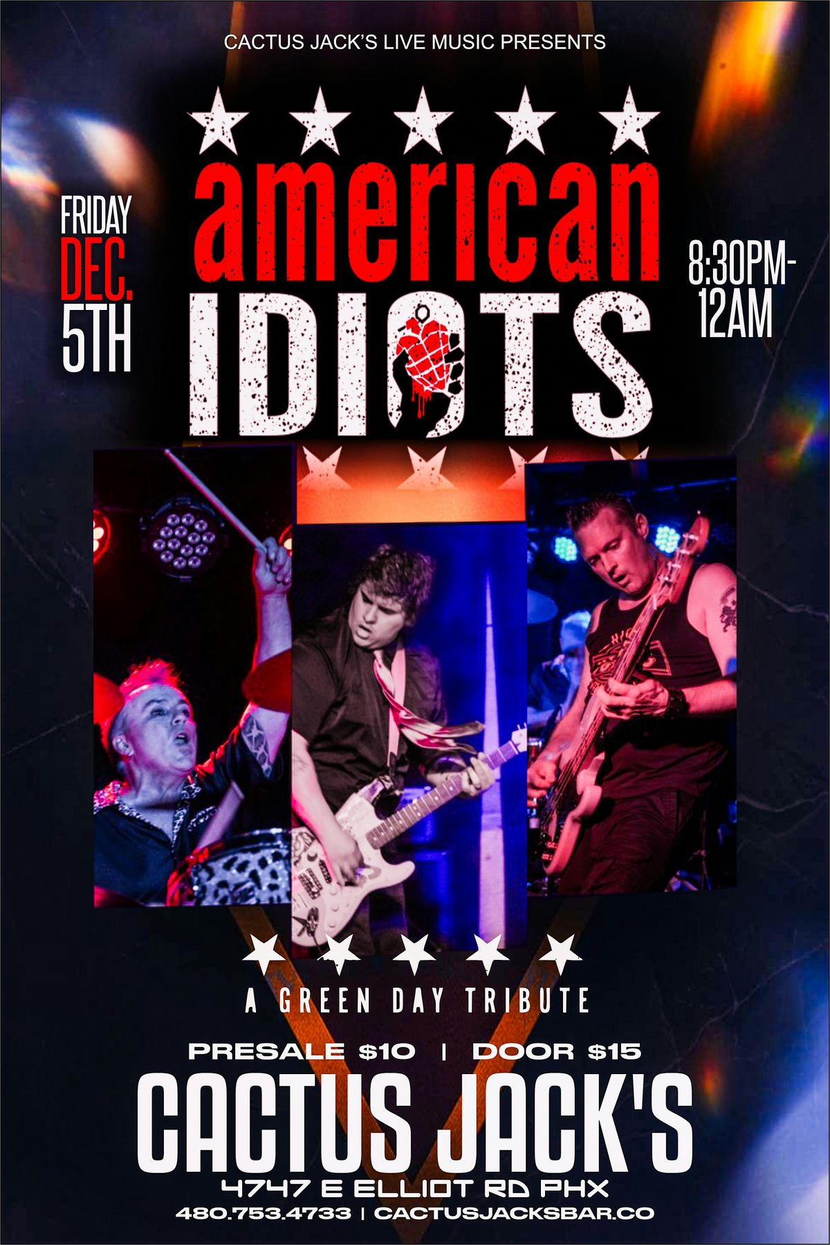 American Idiots @ Cactus Jacks Friday 12\/5