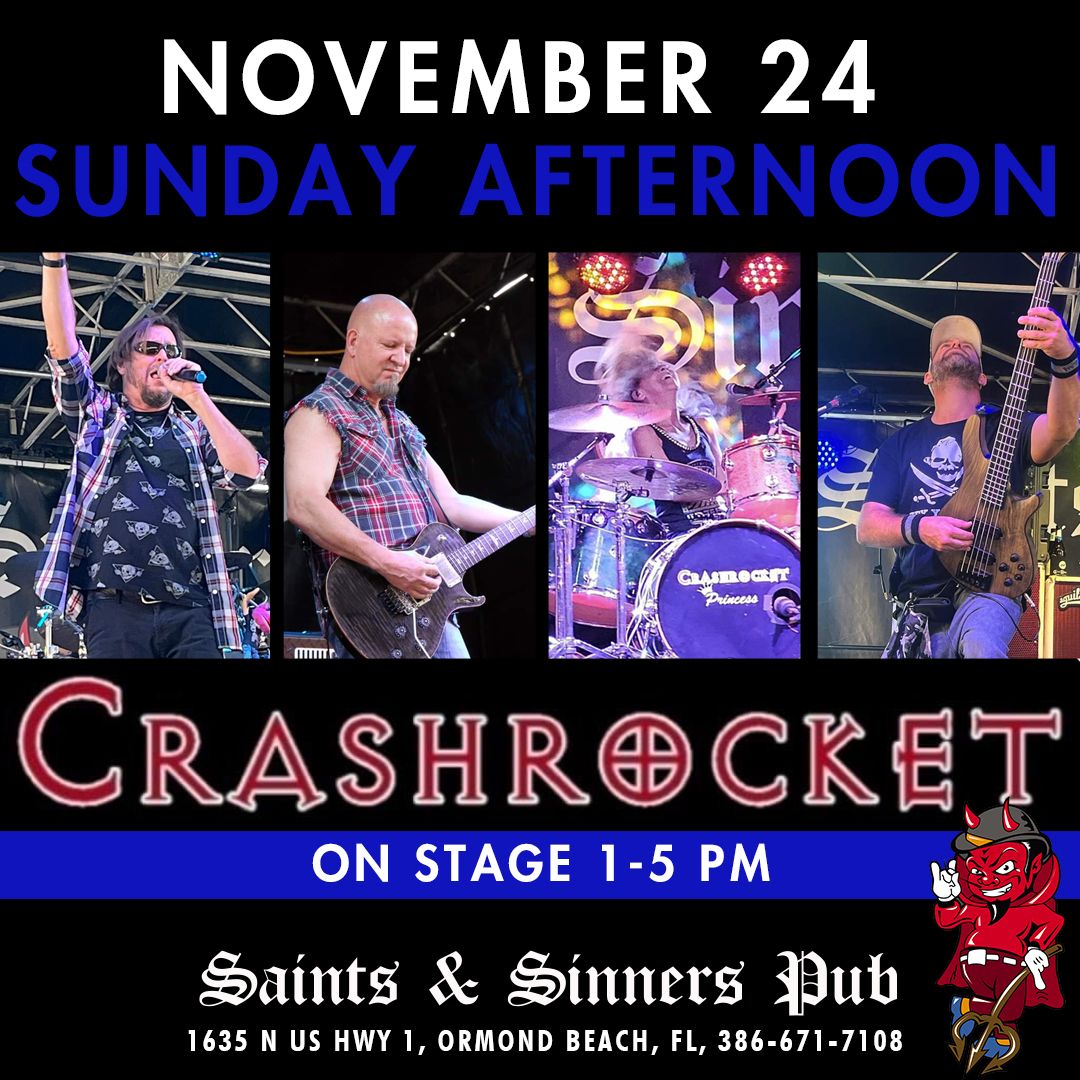 NEW!  Crashrocket will be on stage on Sunday Afternoon!